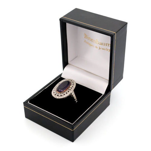 Bague 54 Bague Art déco en platine, améthyste et diamants taille brillant à double halo 58 Facettes D4B77FAC2B614C0F86B02F2280A9B79C