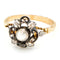 Bague 56 Bague en or jaune 14k et argent 835, diamants taille rose 58 Facettes 9A41C44050AA4AD7B62C579020919E0D