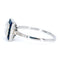 Bague 54 Bague carrée en platine avec diamant taille princesse et saphirs 58 Facettes A52D1E6B2BA848FCB2519AA2A63CA801