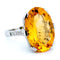 Bague 54 Bague cocktail vintage en or blanc 14k, citrine et diamants 58 Facettes E5B94BA880134E49AFEDA9AEC920006B