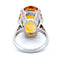 Bague 54 Bague cocktail vintage en or blanc 14k, citrine et diamants 58 Facettes E5B94BA880134E49AFEDA9AEC920006B