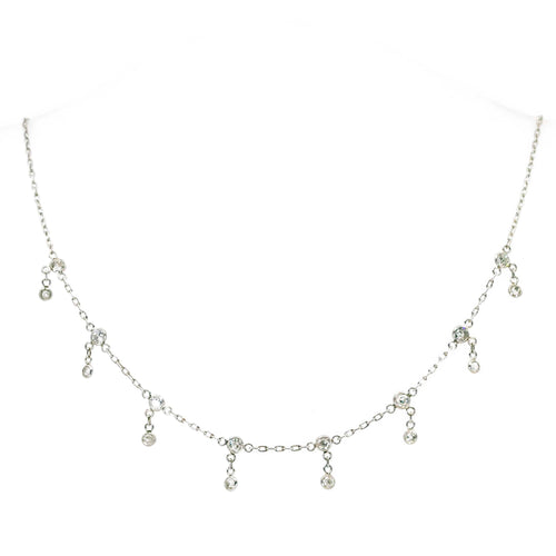 Collier Collier festonné en platine avec diamants taille ancienne 58 Facettes BB93623C932249E498A3787B0A701E56