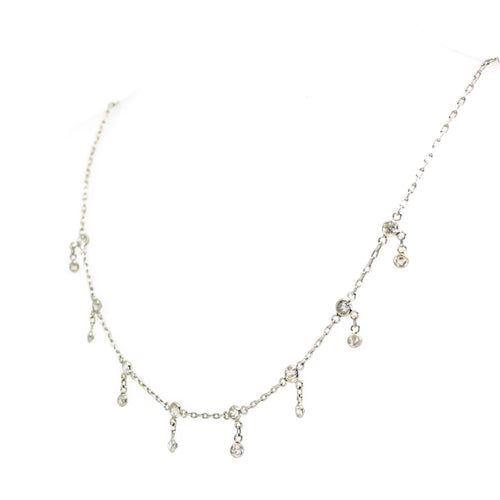 Collier Collier festonné en platine avec diamants taille ancienne 58 Facettes BB93623C932249E498A3787B0A701E56
