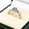 Bague 55 Bague en or blanc 14k avec saphir et diamants rose fancy clair 58 Facettes F08563CF695A4289BC09CAD6524826AC
