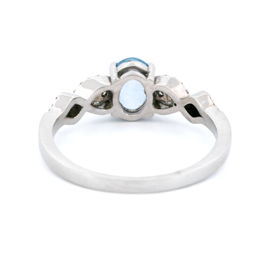 Bague 55 Bague en or blanc 14k avec saphir et diamants rose fancy clair 58 Facettes F08563CF695A4289BC09CAD6524826AC