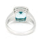 Bague 54 Bague en or blanc 14k, topaze bleue taille coussin et diamants 58 Facettes 99B7FC3933B045848CD0ACCED3B6C246