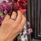 Bague 56 Bague trilogie en or jaune 14k et argent, diamants taille rose 58 Facettes 7F0D095BB9C4412DB0BF9781070A1B8A