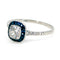 Bague 55 Bague halo en platine, diamants et saphirs 58 Facettes C3A10E2FADA749AA9DACD16984E79745