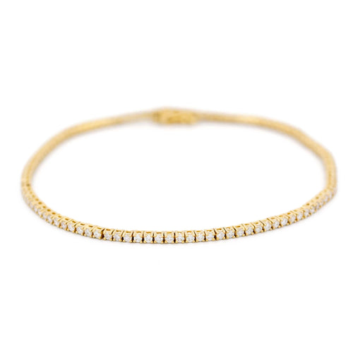 Bracelet Bracelet tennis en or jaune 14k avec diamants 58 Facettes DB20A047997948F5A4EDC65C6B9D403C