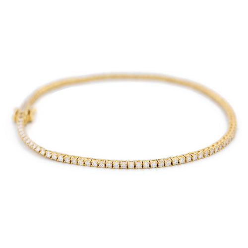 Bracelet Bracelet tennis en or jaune 14k avec diamants 58 Facettes DB20A047997948F5A4EDC65C6B9D403C