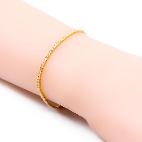 Bracelet Bracelet tennis en or jaune 14k avec diamants 58 Facettes DB20A047997948F5A4EDC65C6B9D403C