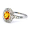 Bague 54 Bague Art déco en platine, saphir jaune et diamants taille simple 58 Facettes 00CFFD7AC3F8433FB997B9C97C256244