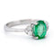 Bague 54 Bague en or blanc 18k, émeraude et diamants 58 Facettes F7D650BDFBEF4822B18867761C14008D