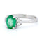 Bague 54 Bague en or blanc 18k, émeraude et diamants 58 Facettes F7D650BDFBEF4822B18867761C14008D