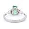 Bague 54 Bague en or blanc 18k, émeraude et diamants 58 Facettes F7D650BDFBEF4822B18867761C14008D