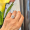 Bague 53 Bague en or jaune et blanc 14k, aigue-marine et diamants 58 Facettes 5F55EA1EF0754070A3605332A4EF245D