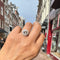 Bague 53 Bague en or jaune et blanc 14k, aigue-marine et diamants 58 Facettes 5F55EA1EF0754070A3605332A4EF245D