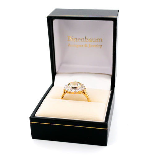 Bague 53 Bague en or jaune et blanc 14k, aigue-marine et diamants 58 Facettes 5F55EA1EF0754070A3605332A4EF245D