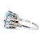 Bague 56 Bague solitaire en or blanc 14k, aigue-marine et diamants 58 Facettes 9AA205BA14484BE6A9B62029E8226786