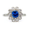 Bague 55 Bague en platine, saphir et diamants taille brillant 58 Facettes 5EAD199AE35F47E0A93A439422925D8A