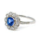 Bague 55 Bague en platine, saphir et diamants taille brillant 58 Facettes 5EAD199AE35F47E0A93A439422925D8A