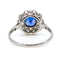 Bague 55 Bague en platine, saphir et diamants taille brillant 58 Facettes 5EAD199AE35F47E0A93A439422925D8A