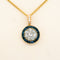 Pendentif Pendentif halo en or jaune 18k, diamants et saphirs 58 Facettes D9F99CA41C4F4EEAB5B6C577DAFF9F76