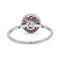 Bague 54 Bague halo Art déco en platine, diamant et rubis — réf. 5830-1830 58 Facettes 9674766E4522484F87620F6983392223