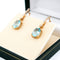 Boucles d'oreilles Boucles d’oreilles pendantes en or 14k, aigues-marines et diamants 58 Facettes AB78EF07281947C1881D6D4044938865