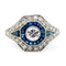 Bague 52 Bague Art déco en platine, diamants et saphirs 58 Facettes 4DC6CBC97F1B4D538C244260B6B76D38