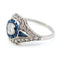 Bague 52 Bague Art déco en platine, diamants et saphirs 58 Facettes 4DC6CBC97F1B4D538C244260B6B76D38