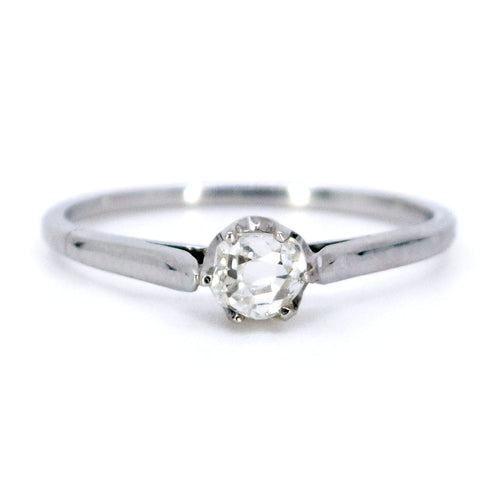 Bague 54 Bague solitaire en platine avec diamant taille ancienne 58 Facettes B8240EF61D1944B991E635F1C324BF92