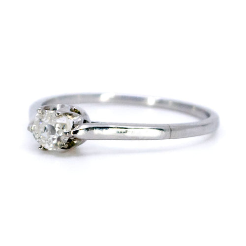 Bague 54 Bague solitaire en platine avec diamant taille ancienne 58 Facettes B8240EF61D1944B991E635F1C324BF92