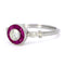Bague 54 Bague halo en platine, diamant taille brillant et rubis 58 Facettes 313234AFD81747F2806371784A2DCAA9