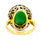 Bague 52 Bague entourage en or jaune 14k et argent 925, émeraude et diamants taille rose 58 Facettes E9F8FB6BD262458893EED162FC2CD578