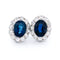 Boucles d'oreilles Boucles d’oreilles en or blanc 18k, saphirs et diamants taille rose 58 Facettes E2902E07E18E441298FA282BFB2E32D6