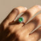 61.5 Bague entourage en or blanc 18K avec émeraude et brillants 58 Facettes 2340