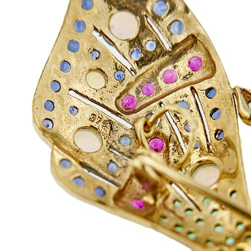 Pendentif Broche papillon avec pendentif 58 Facettes 37874