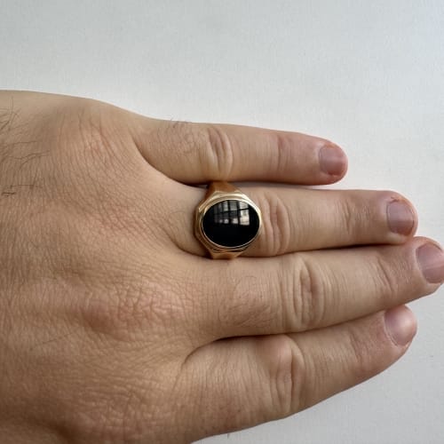 Bague Bague pour homme avec onyx 58 Facettes 34015