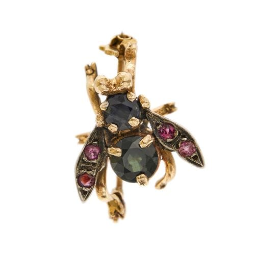 Broche Broche mouche ornée de saphirs et de rubis 58 Facettes 32238