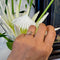 Bague 57 Bague solitaire en or jaune 14k avec diamant naturel orange Fancy 58 Facettes D4FB379FDAB04945A8F4883D05801803