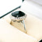 Bague 52.5 Bague à entourage en or blanc 14k, saphir et diamants 58 Facettes F6D65AA4D50F421F918E6A6124712A08