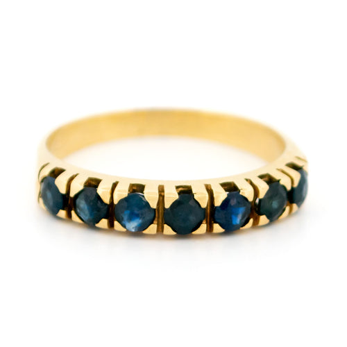 Bague 56 Bague en ligne vintage en or jaune 18k et saphirs 58 Facettes 293D8707DA7449F09CE83CF5E0460153