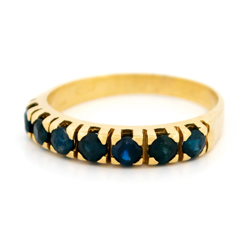 Bague 56 Bague en ligne vintage en or jaune 18k et saphirs 58 Facettes 293D8707DA7449F09CE83CF5E0460153