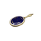 Art déco - Pendentif miroir en argent, émail et or jaune 14 ct