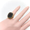 Bague 52 Georgian - Bague intaille Tassie en or 18K et verre rouge 58 Facettes