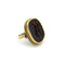 Bague 52 Georgian - Bague intaille Tassie en or 18K et verre rouge 58 Facettes