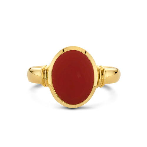 Bague 55 Bague chevalière en or 14k avec cornaline 58 Facettes F22ECC4D20034308B5E65E4D854A6EFF