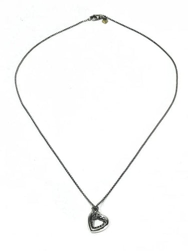 Collier David Yurman - Collier cœur en argent 925 à mailles vénitiennes 58 Facettes