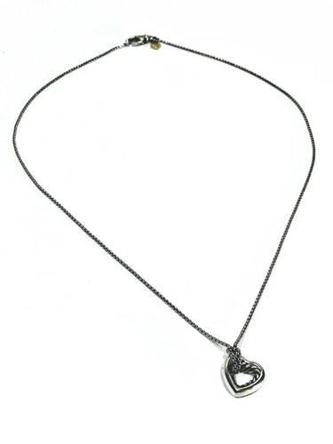 Collier David Yurman - Collier cœur en argent 925 à mailles vénitiennes 58 Facettes